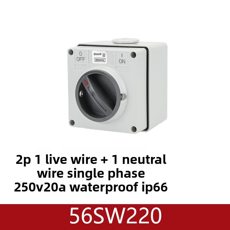 Perilla Impermeable Para Exteriores Interruptor De Pared De Alimentación Antitormenta Se Puede Sumergir En 2 Holes32A 50Hz,