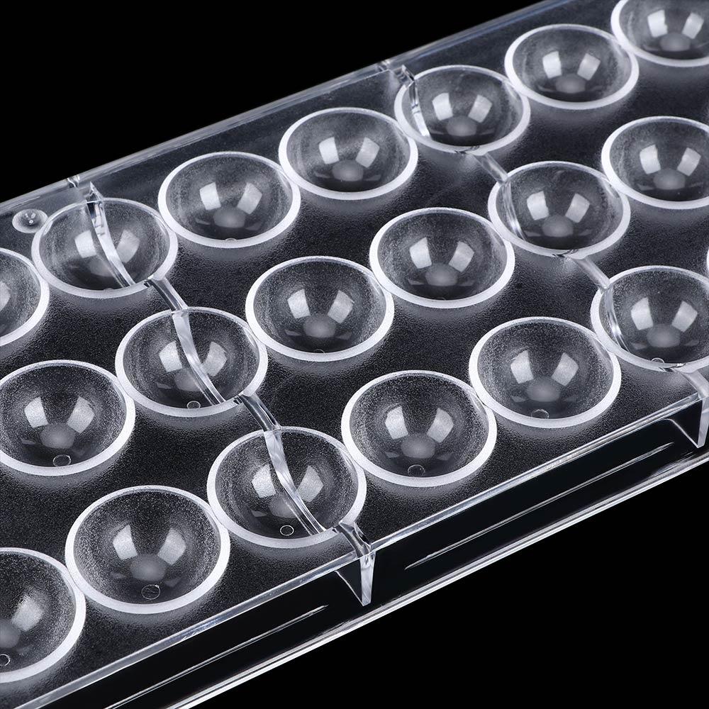 24 Half Ball Polycarbonate Fondant Baking Tool Hard Chocolate Mold Candy Maker Cake Mousse Mould