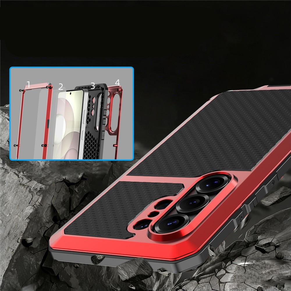 Armored case for Samsung Galaxy S26 Ultra, with built-in glass, red