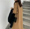 Hepburn-Style Wool Coat: 2023 Autumn/Winter Korean Edition, Loose Quilted, Thickened, Small Size, Women's Mid-Length