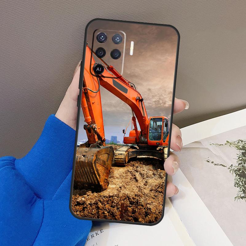 Excavator Case For Oppo A77 A57 A17 A60 A80 A40 A74 A54 A94 A78 A98 A18 A38 A58 A96 A76 A16 A15 A5 Pro