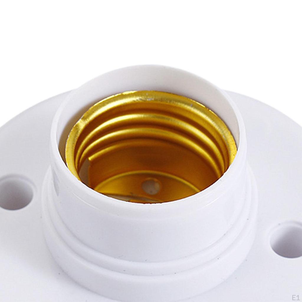 4x Light Bulb Holder Bases,E27 Lamp Sockets Part,Wall Ceilings Mounting Screw Base LED for