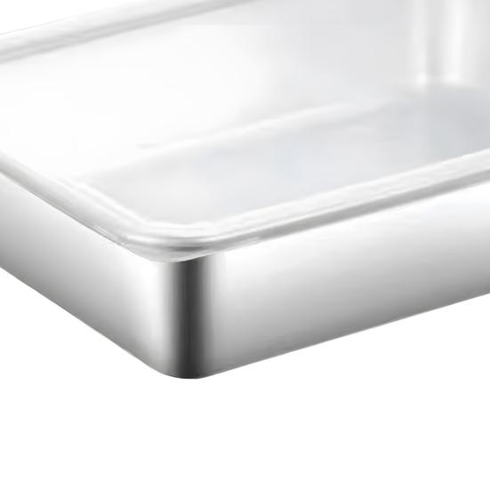 Stainless Steel Lunch Box with Transparent Lid Leakproof Food Container for Cheese Deli Meat Fruits Oven Baking