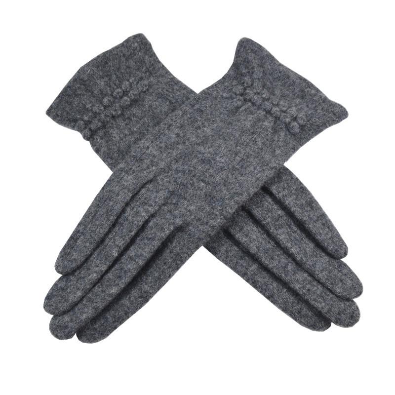 Шерстяные кашемировые перчатки женские теплые с сенсорным экраном зимние повседневные