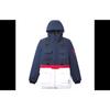 Color Block Hooded Mid-Length Down Jacket Men Outerwear Blue White Red VN0A4BQ54NH