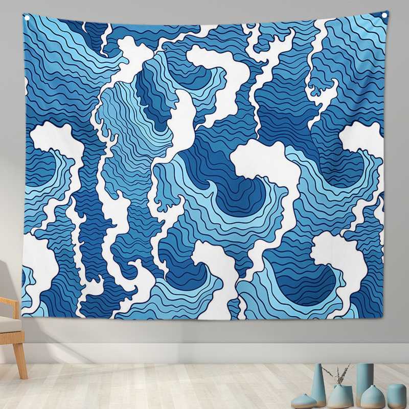 Укиё-э японский гобелен с принтом, настенная ткань, подушка для спальни, подвесное украшение для дома, гостиная, фоновая ткань, тапиз