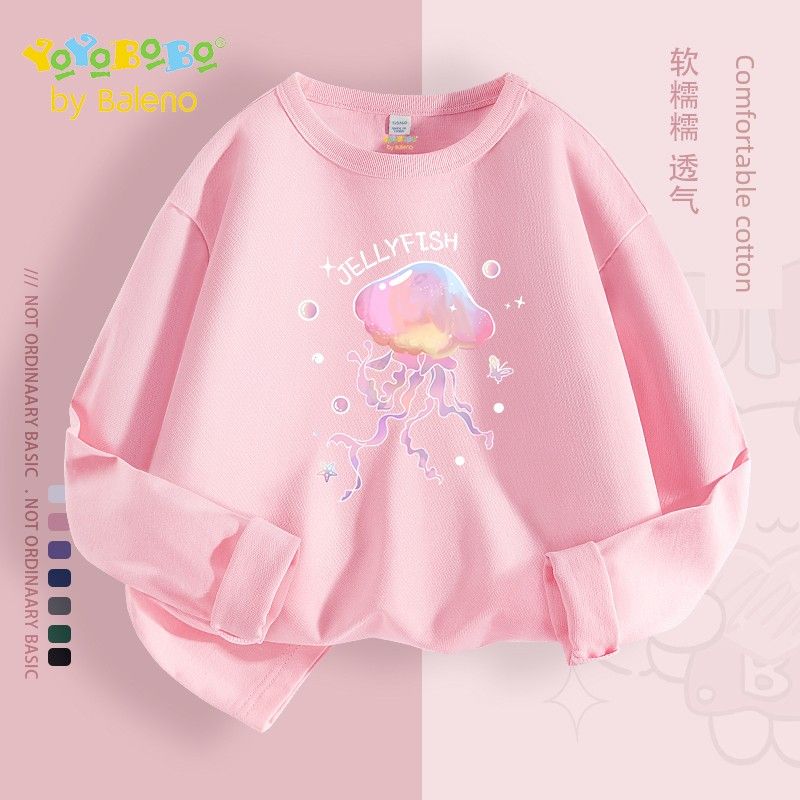 Baleno Kids Ybb Series Girls' Tops Base Layer Spring and Autumn Style Children's Long Sleeve Very Nice Girls' T-Shirt