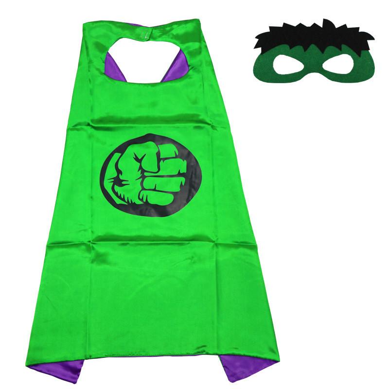 Turtle Superhero Ninja Cape Cloak Eye Mask Kid Halloween Cosplay Costume Party