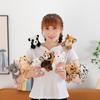 Simulated Animal Standing Shoulder Magnetic Plush Doll Tiger Panda Paddle Circle Water Ring Zoo Souvenir Gift Female