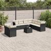 VidaXL Garden Lounge Set with Cushions 10 Pcs, Patio Sofas, Patio Furniture Set, Outdoor Furniture, Black 3249685