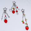 Multi Color Phone Lanyard Strawberry Pendant Wrist Strap Detachable Phone Chains Keyring Portable Accessory for Women