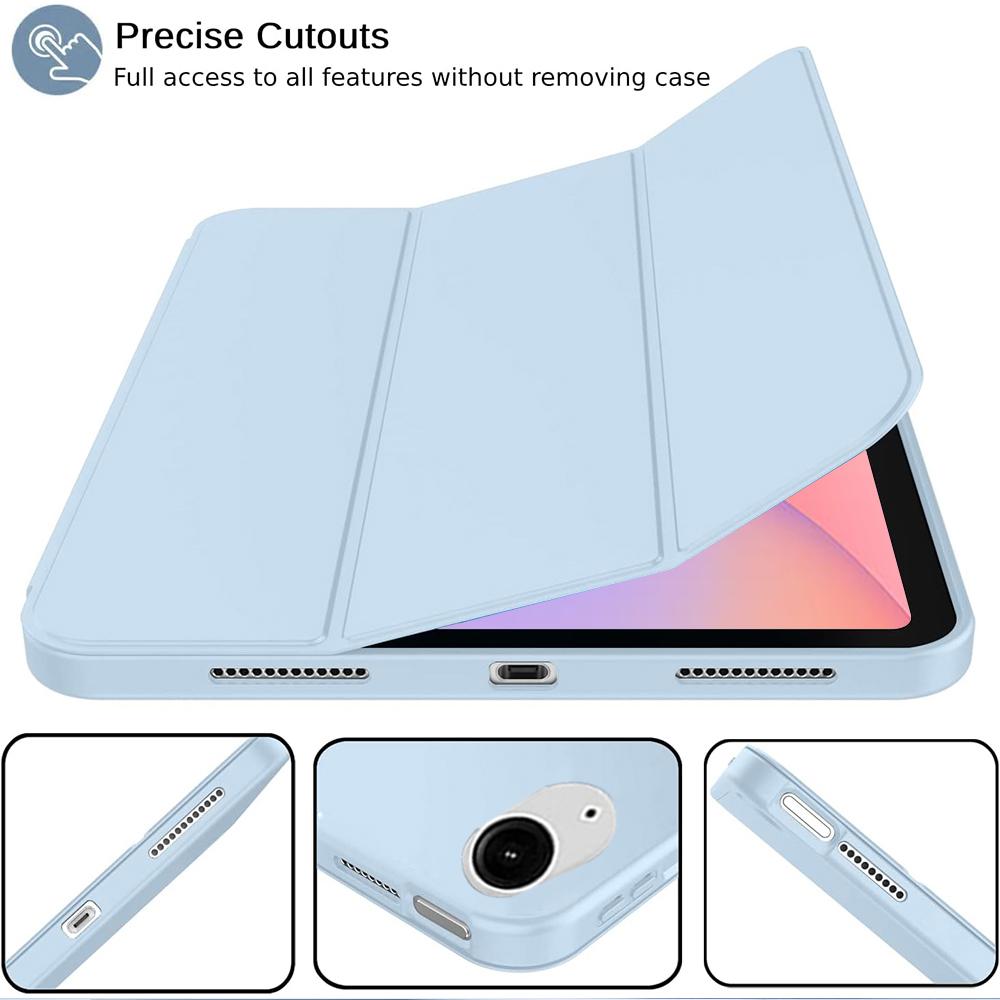 Flip Case For Samsung Galaxy Tab S11 S10 FE/S10 Lite S9FE/S9/S8/S7 11inch Trifold Stand Soft TPU Back Cover with Auto Wake/Sleep