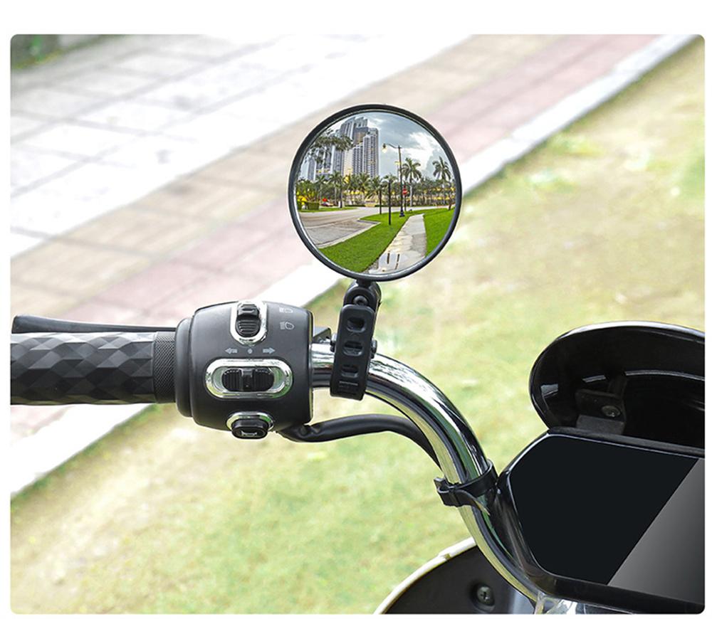 Pair Universal Handlebar Rearview Mirror for Bike Bicycle Motorcycle Adjustable