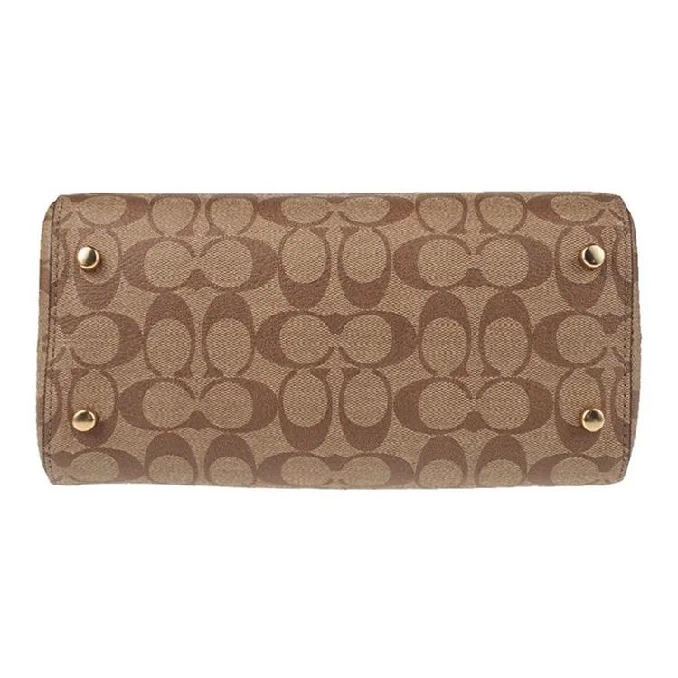 COACH PVC Boston Bag , Handbag , Crossbody Bag , Shoulder Bag Large Women's Khaki Monogram (Unisex) Handbags 83607 IME74