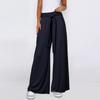 Women's Lace-Up Wide-Leg Pants Casual Pants Solid Color Trousers With Pockets