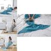 Mermaid Tail Knitted Blanket With Lightweight Faux Cashmere Perfect For Spring And Autumn Use