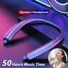 Bluetooth Neckband Headphone + Speaker 2 In 1 Large Capacity Subwoofer HiFi Super Bass With Telescoping Cable For Sport
