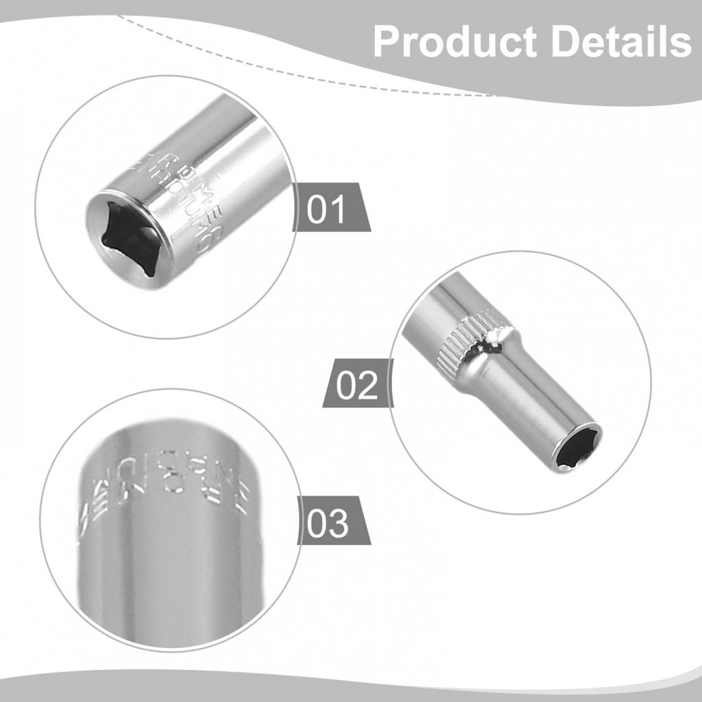 Longer Lifetime Socket Wrench 1/4inch Chromium-vanadium Steel