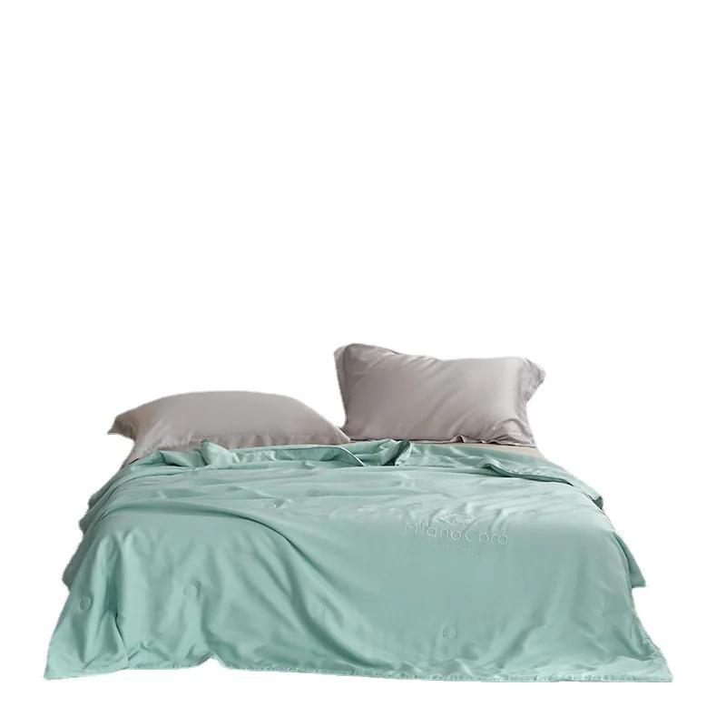 50 двустороннее лиоцелловое летнее одеяло из ледяного шелка с соевым наполнителем, тонкое одеяло можно стирать, одеяло с кондиционером