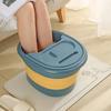 Foldable Foot Bathtub Portable Foot Soaker Tub with Cover Lid Wash Basin Home Laundry Basket Massage Bath Soak Feet Container