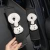 Cute Fluffy Cartoon Cat Car Seat Belt Cover Soft Padded Plush Shoulder Protector No Rubbing for Drivers