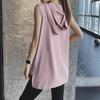 Women's Sleeveless Hooded Quick-Dry Sports Vest for Running, Fitness, and Yoga - Loose Fit Summer Top.