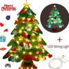 DIY Felt Christmas Tree Set Christmas Felt Tree for Kids Toddlers with 21pcs Detachable Ornaments for Christmas Home Decoration