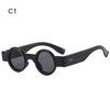 Trending UV400 Clear Ocean Lens Small Round Sunglasses Sun Glasses Rivets Punk Shades