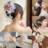 Feather Flower Tassel Hair Claws Fairy Updo Shark Clips Exquisite Grasping Clip for Women Girls
