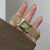 Retro square women's high-value workplace watch, new style, elegant and exquisite, quartz fashion watch, unique wristwatch.