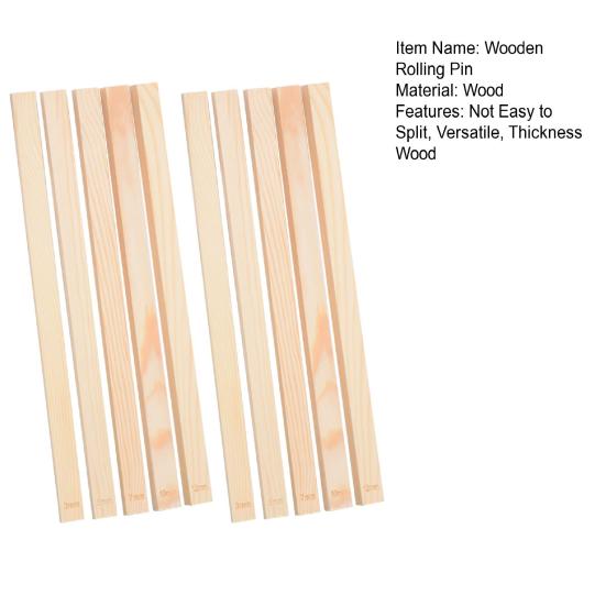 10 шт. Инструмент для обучения гончарному делу, направляющая палочка для раскатывания глины для полимерной глины, глубина, толщина, 5 размеров, палочка для раскатывания глины