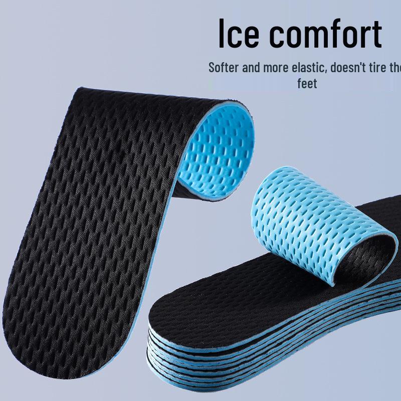 CoolComfy Breathable Summer Deodorant Latex Insoles for Barefoot Running - Absorbent, Soft, and Unisex