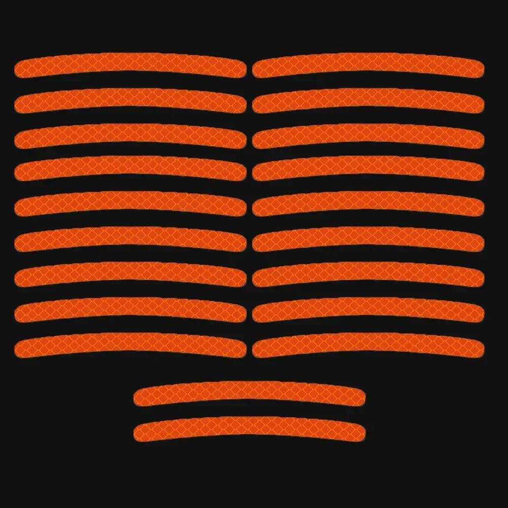 20 шт. светоотражающие наклейки на ступицу колеса автомобиля, светоотражающие полосы на обод шины, светящиеся для ночного вождения, наклейки на колеса автомобиля, велосипеда, мотоцикла