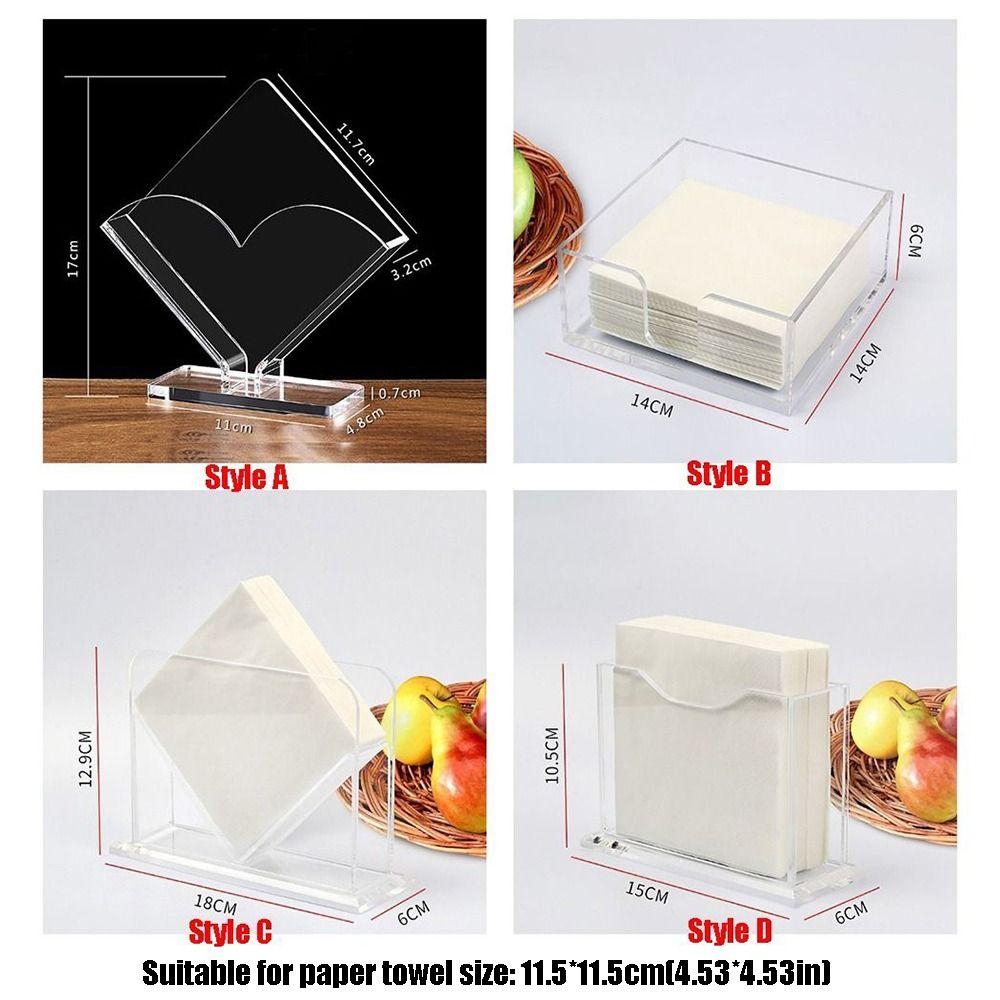 Acrylic Tissue Box Modern Tissue Paper Dispenser Case Household Guest Towel Holder Bar