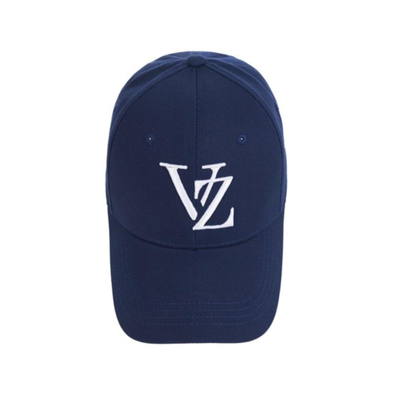 VARZAR Monogram Big Logo Overfit Buckle Cap Navy