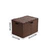 Baskets with Lid Storage Box Cover Closet Organizer Imitation Rattan Baskets  for Clothing Clothes Food  Kitchen  Organizer