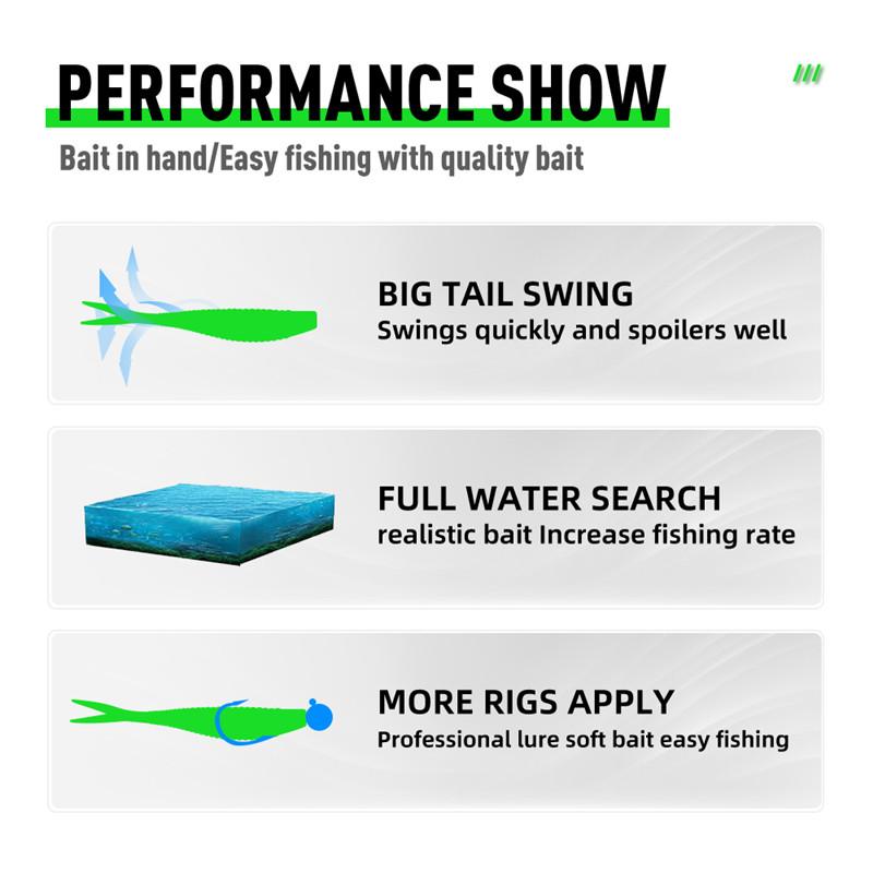 FTK 30 шт., приманка с ножничным хвостом, искусственная приманка, мягкая силиконовая приманка, пластиковая приманка для червячной отсадки