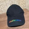 Б/у Кепка BALENCIAGA с радужным логотипом Черная