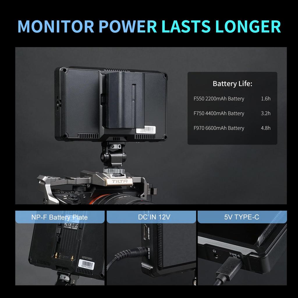 FEELWORLD FW568PRO 6-дюймовый 1200 нит Высокая яркость 1920x1080 Полевой монитор для DSLR-камеры с 3D LUT, Focus Peaking Assist, Полная осциллограмма 4K HDMI