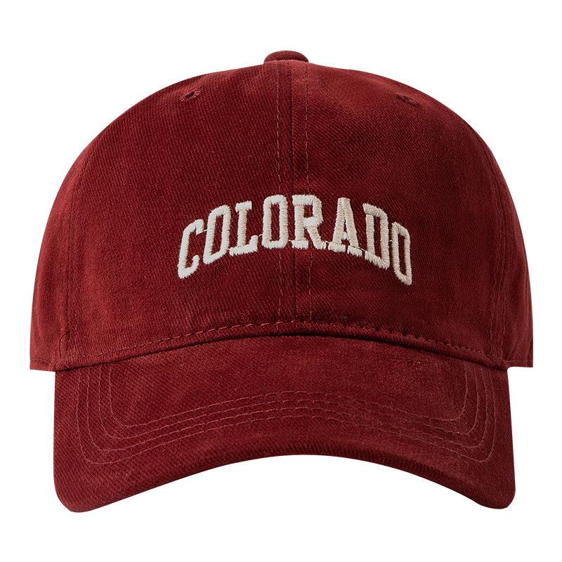 Women's Fashion Wide-Brim Embroidered Baseball Cap – Deep Coffee, Spring/Autumn, Japanese Style