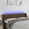VidaXL LED Headboard Bedroom Furniture Double Bed Accessory Head of Bed Frame Interior Dark Brown 3123581