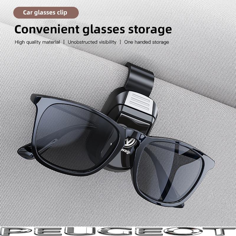 Car Sun Visor Glasses Holder Sunglasses Case Eyeglasses Clip For VW GTI Polo T5 Passat B6 Golf Tiguan Taigo Jetta T-ROC Hub Cap EE1