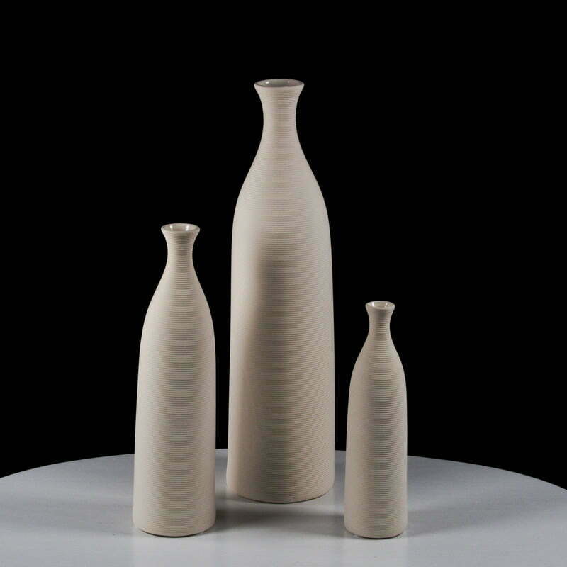 White Decorative Tall Ceramic Vase Venice - 33cm