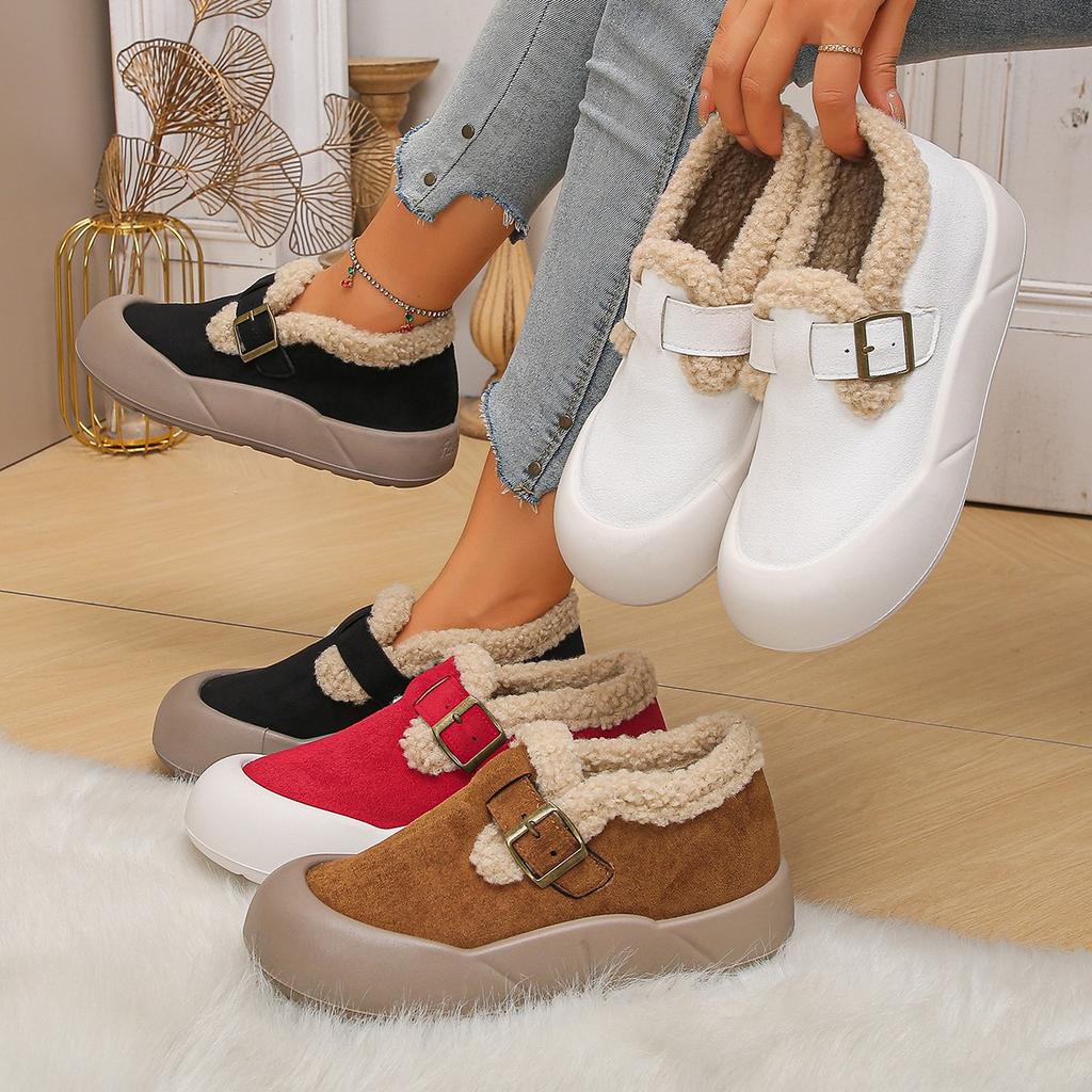Winter Velvet Anti Slip Thick Warm Cotton Shoes Snow Short Boots Women's Cotton Shoes