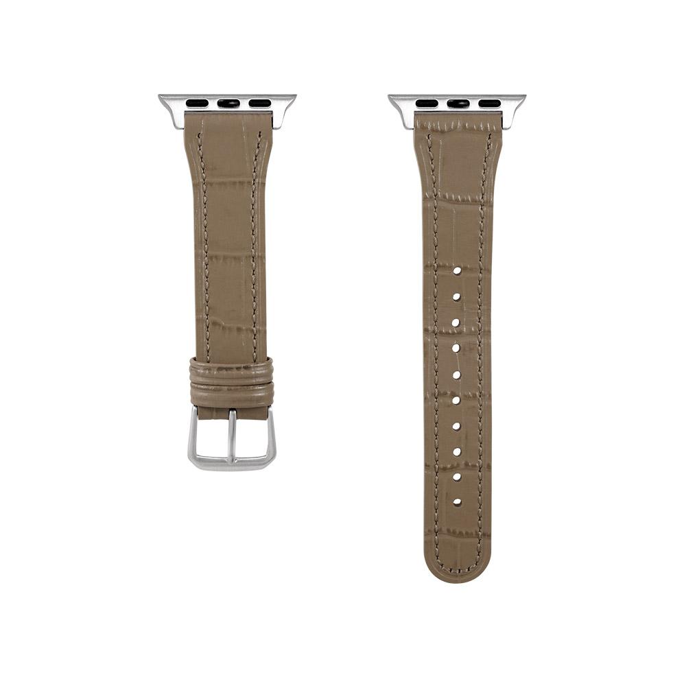 Loideu [Совместимо с Apple Watch] Коричневый кожаный ремешок с узором под крокодила Ll2S22904Psn