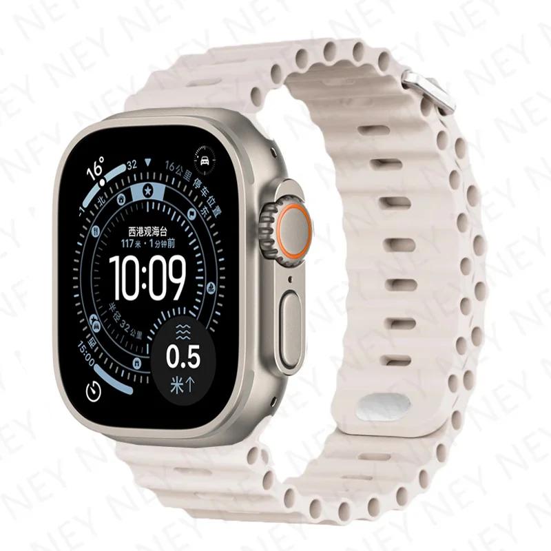 Straps for Apple Watch Band 44mm 40mm 45mm 49mm 41mm 42mm 46mm ocean bracelet correa iWatch series 7 6 3 se 8 Ultra 2 9 10 11