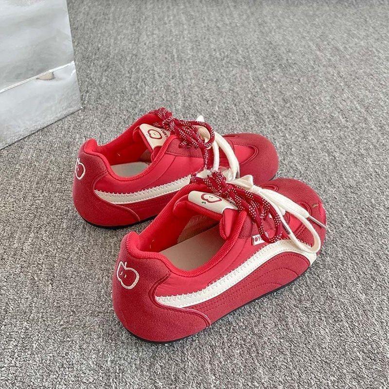 Dexun Shoes Women's Shoes 2025 New Autumn Shoes Retro Casual Versatile Inner Heightening Thin Baseplate Shoes