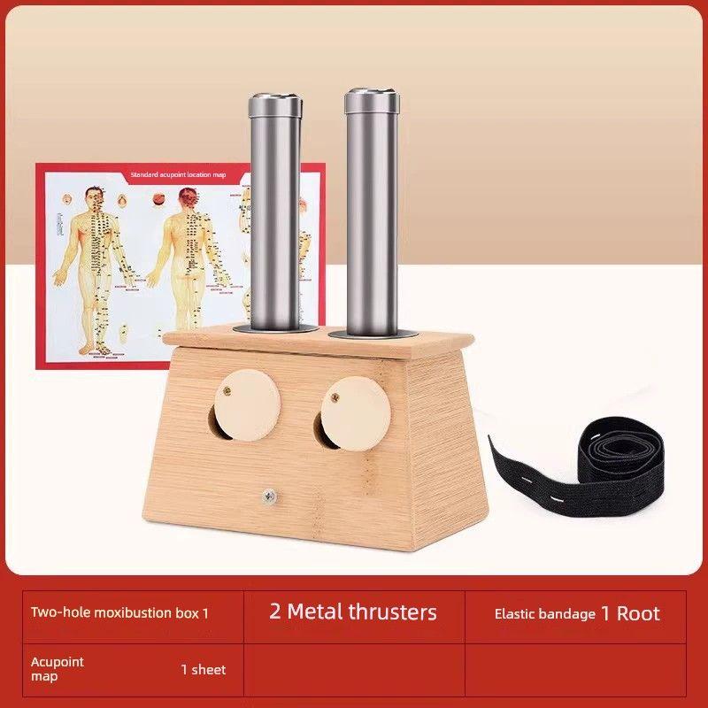 Box Carry-on Acupuncture For Home Moxa Stick Can Barrel Wooden Fixed Column Smoked Moxibustion Device Universal for Entire Body Moxibustion Box Tools