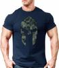 Spartan Helmet Camo TShirt Spartan Gym Unisex Bodybuilding Weighlifting Training Motivation Running Yoga Top Tee