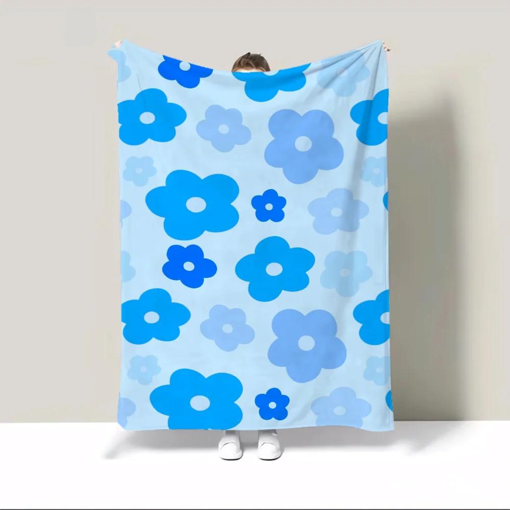 Cute Flowers Microfiber Blanket Oversized 200x300 Personalized Blanket Sofa Winter Home and Decoration Luxury Blankets Bed Throw